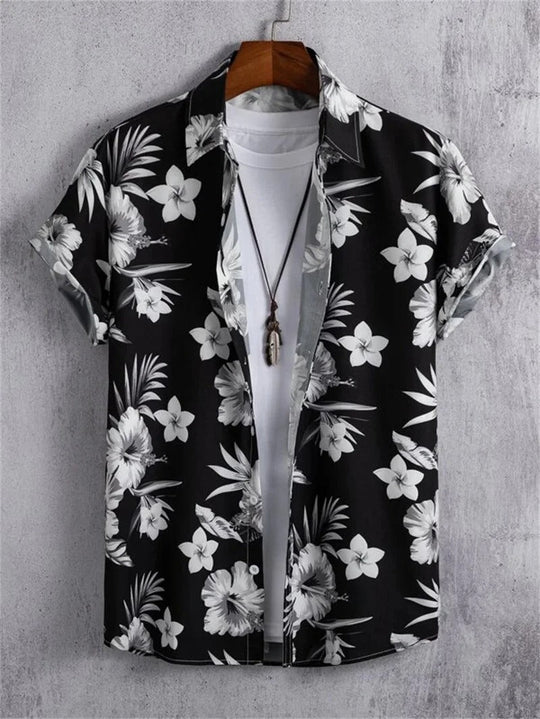 Men's Hawaiian Shirt 3D Floral Print Vibrant