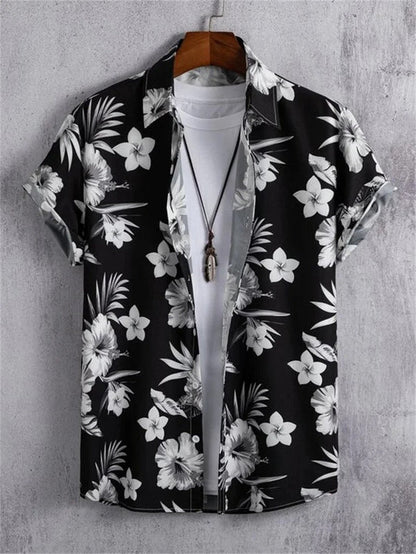 Men's Hawaiian Shirt 3D Floral Print Vibrant