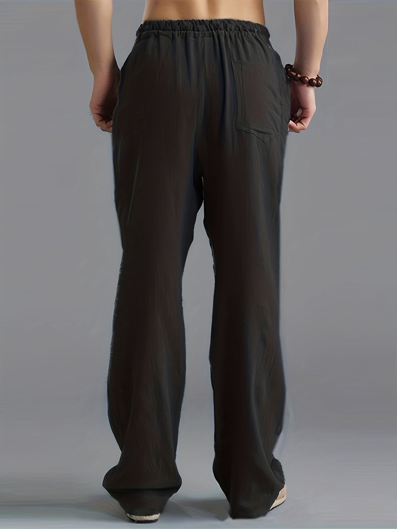 Men's Linen Trousers Breathable Beige