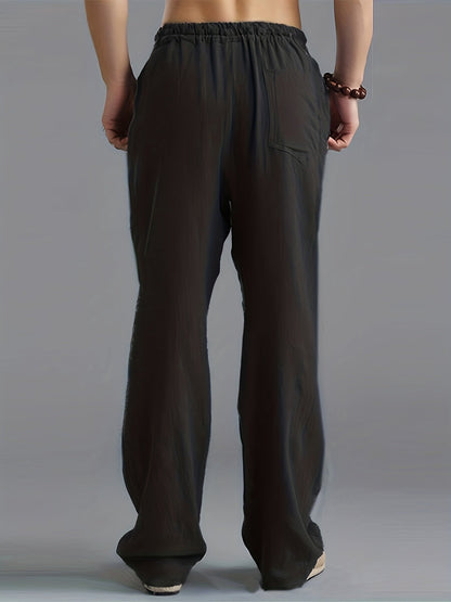 Men's Linen Trousers Breathable Beige