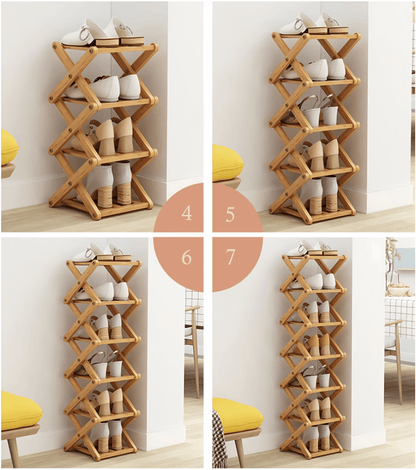 Bamboo 9 Tier Storage Rack No Assembly Required