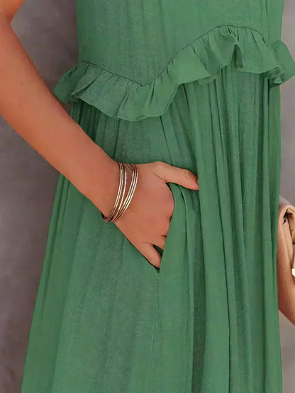 Women's Sleeveless Ruffle Dress