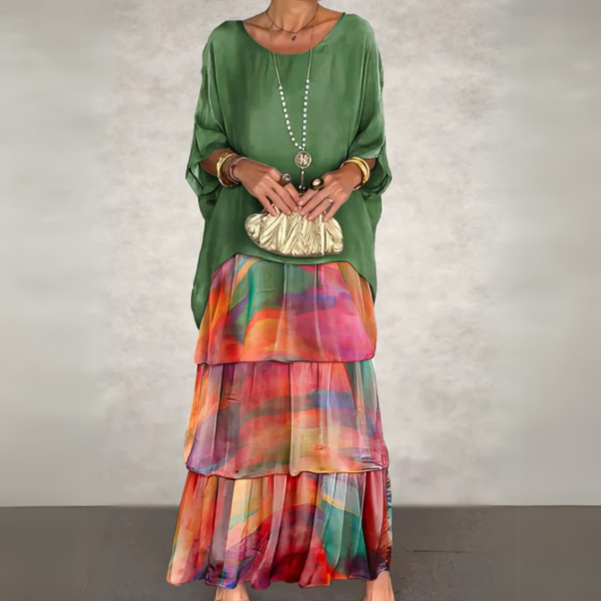 Women's Summer Dress Flowing Silhouette - Vonnera