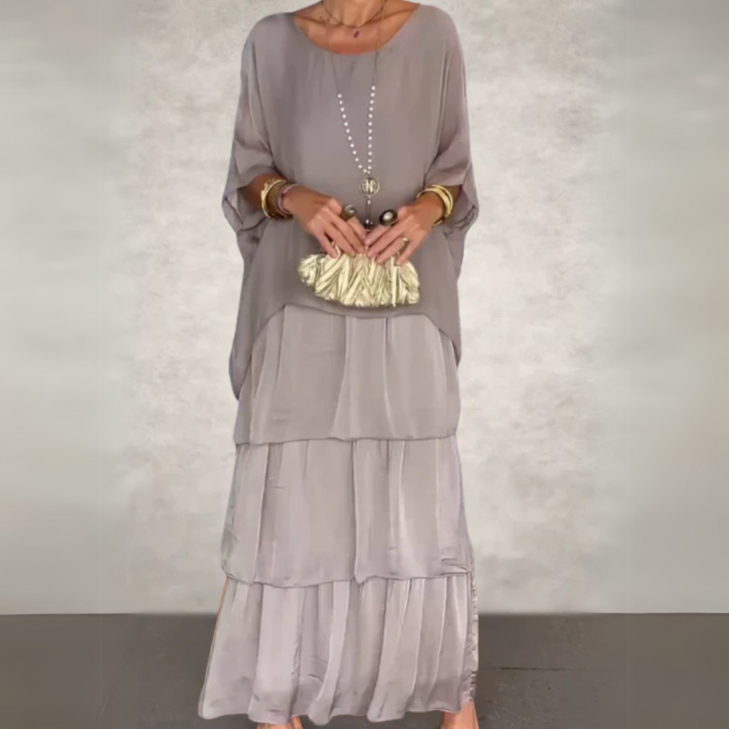 Women's Tiered Maxi Dress Skirt