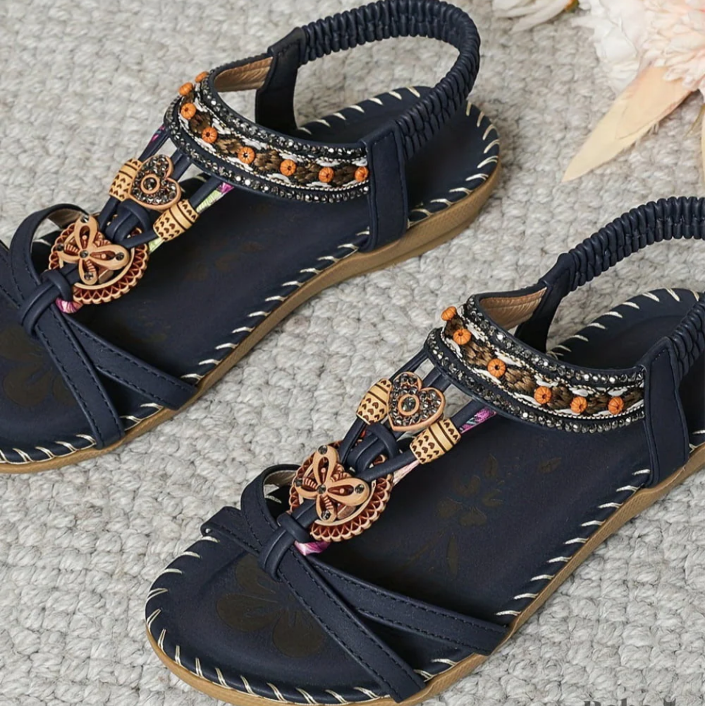 Women's Sandals Decorative Center Strap