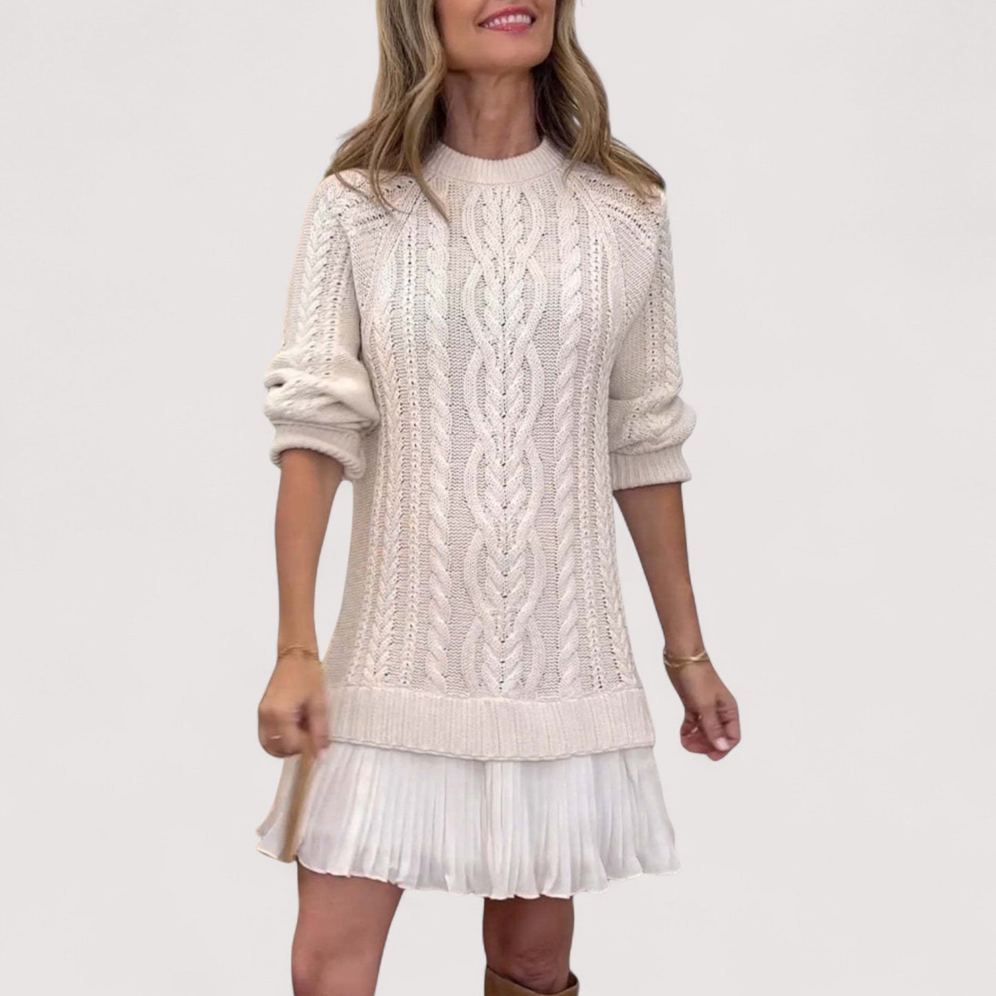 Women's Pleated Knit Dress