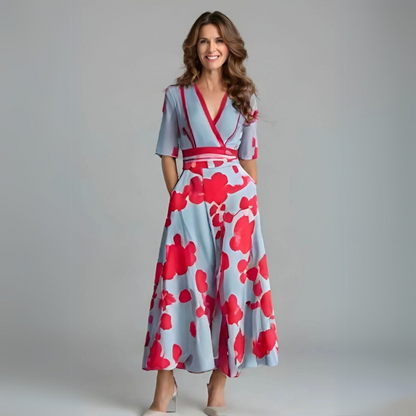 Women's Floral Wrap Dress - Vonnera