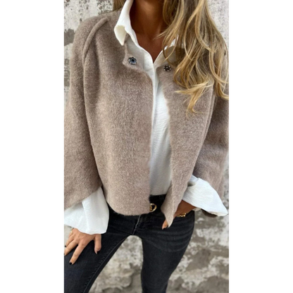 Women's Long Coat Structured Collar - Vonnera