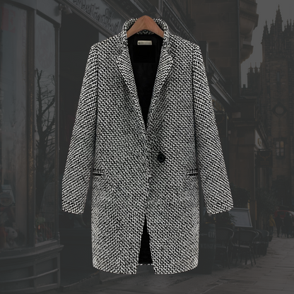Women's Coat Defined Lapel Neckline - Vonnera
