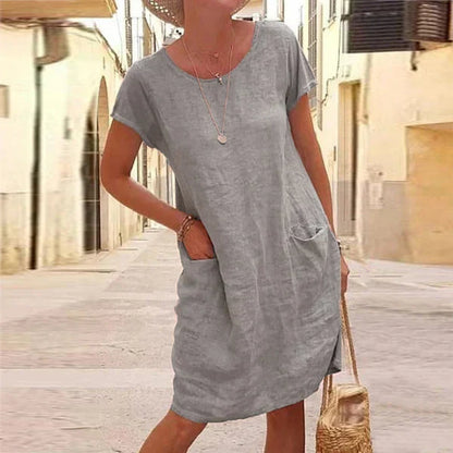Women's Flowy Draped Tummy Control Dress