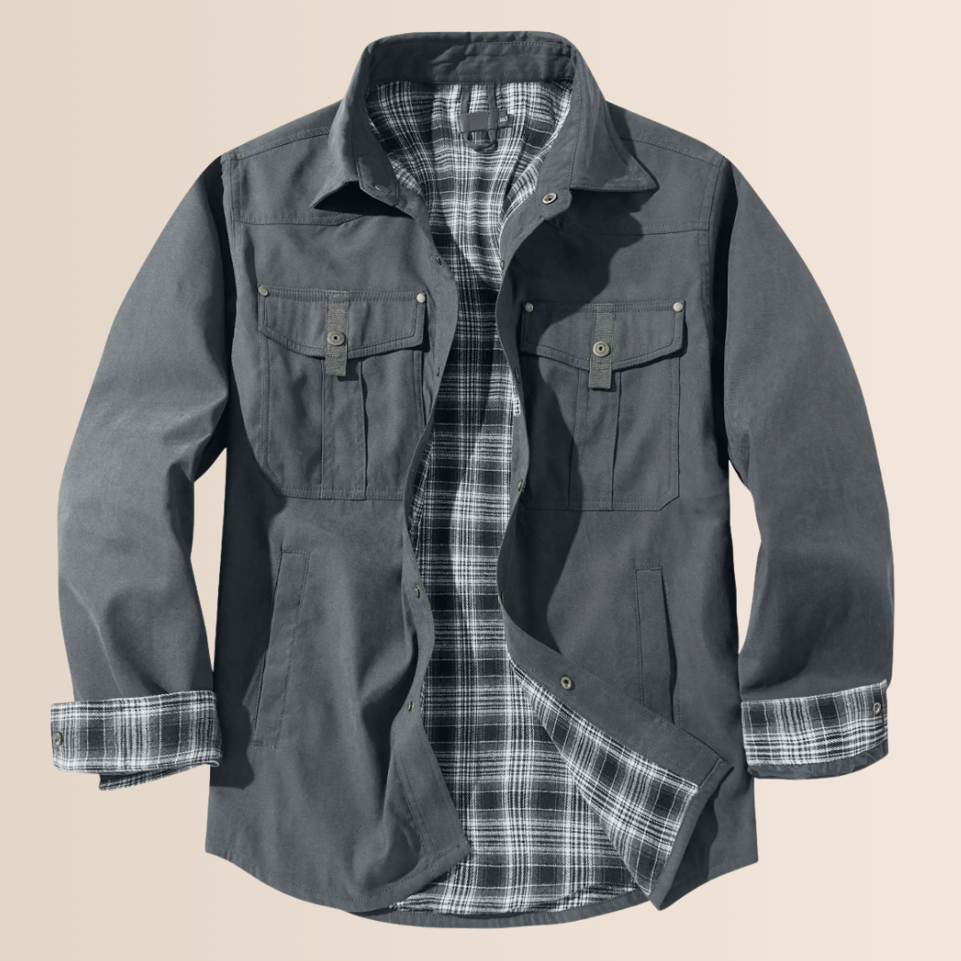 Men's Plaid Flannel Jacket - Vonnera