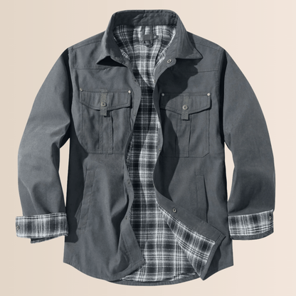 Men's Plaid Flannel Jacket - Vonnera