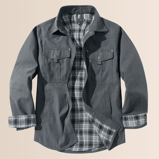 Men's Plaid Flannel Jacket - Vonnera