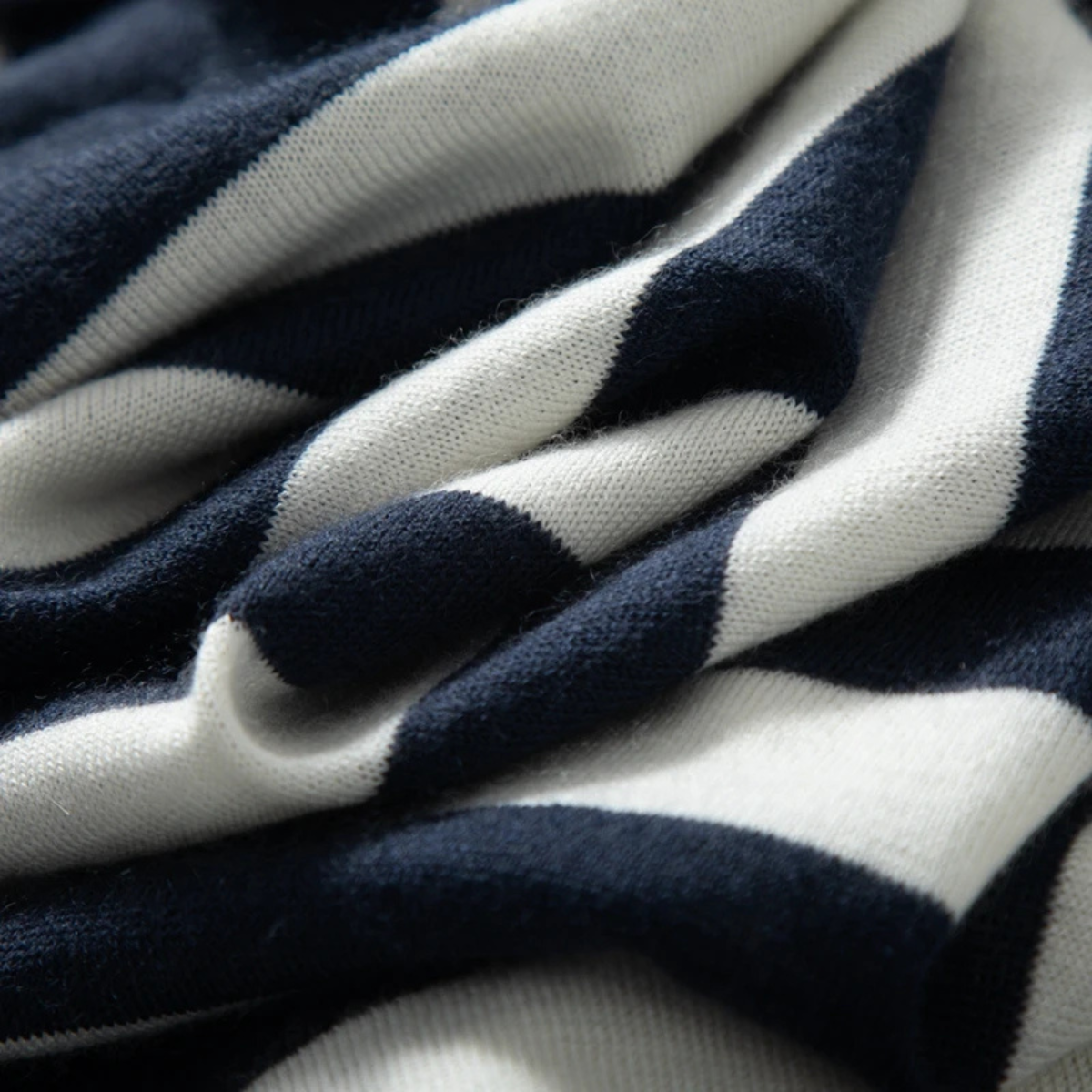 Men's Striped Cashmere Knit T Shirt