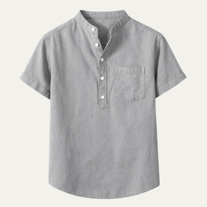 Men's Soft Summer Shirt Cotton Chest Pocket - Vonnera