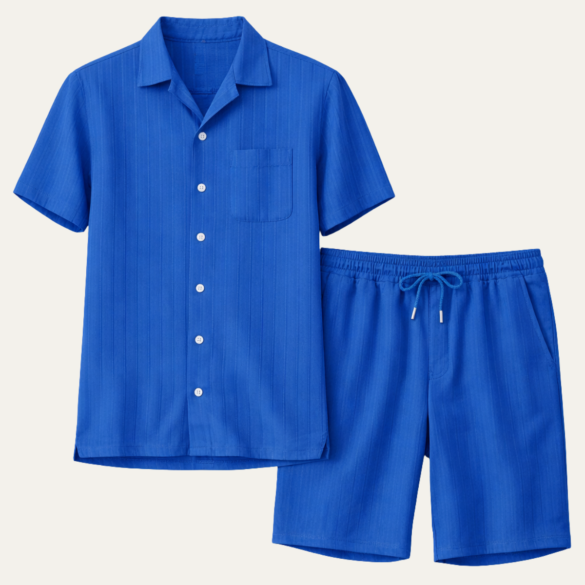 Men's Breathable Summer Set Shirt And Shorts - Vonnera