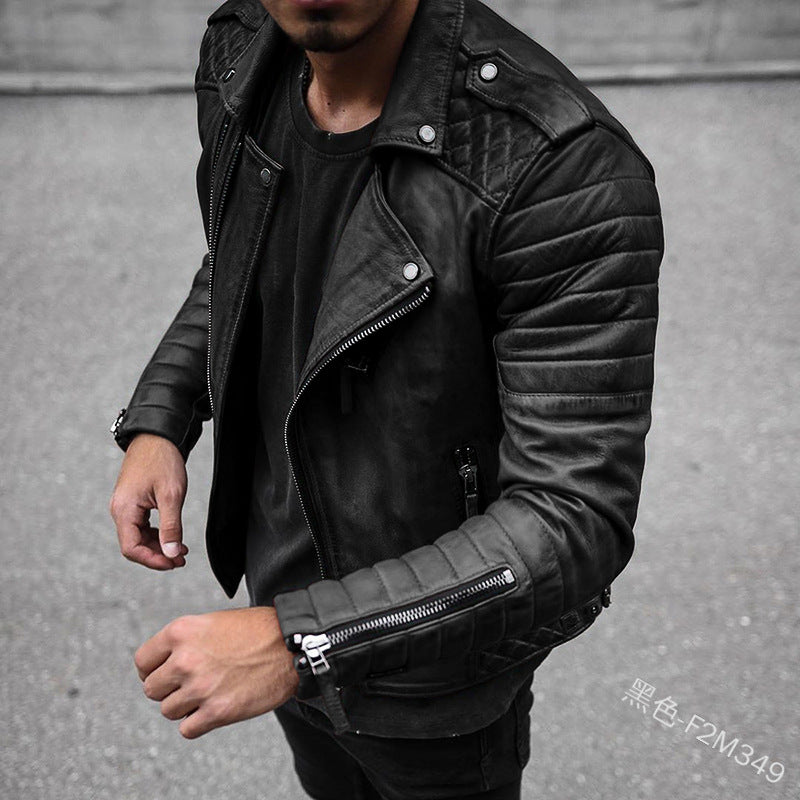 Douglas Men's Leather Biker Jacket - Vonnera