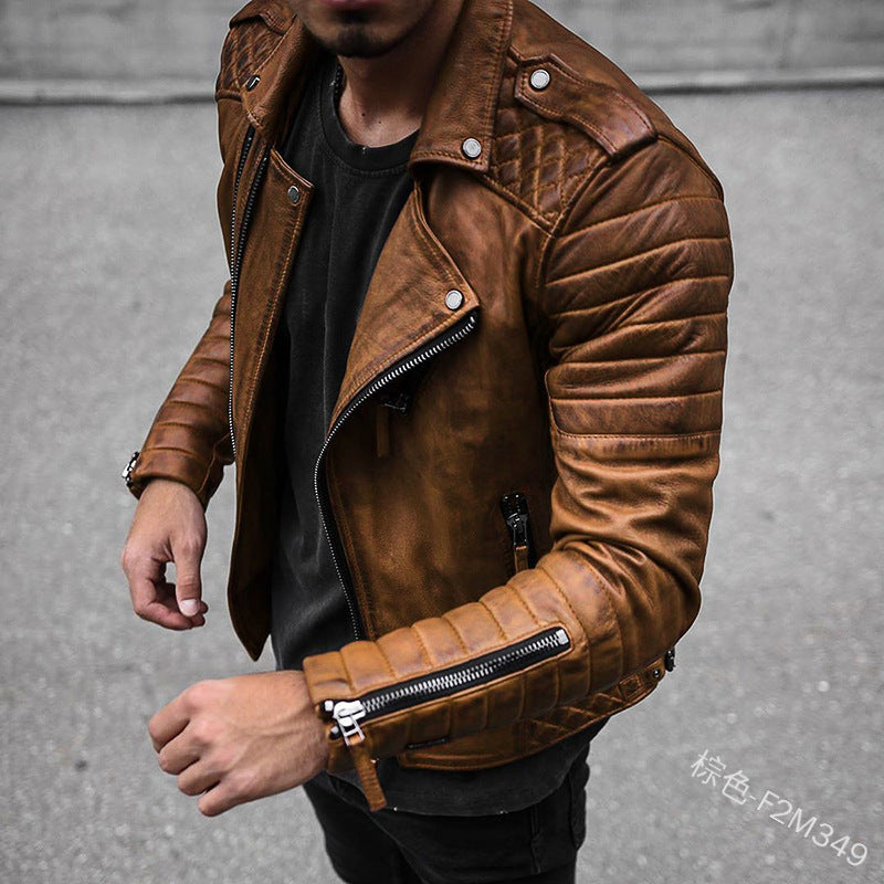 Douglas Men's Leather Biker Jacket