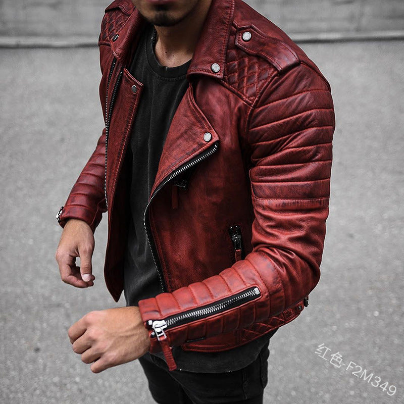 Douglas Men's Leather Biker Jacket