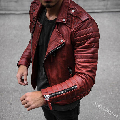 Douglas Men's Leather Biker Jacket