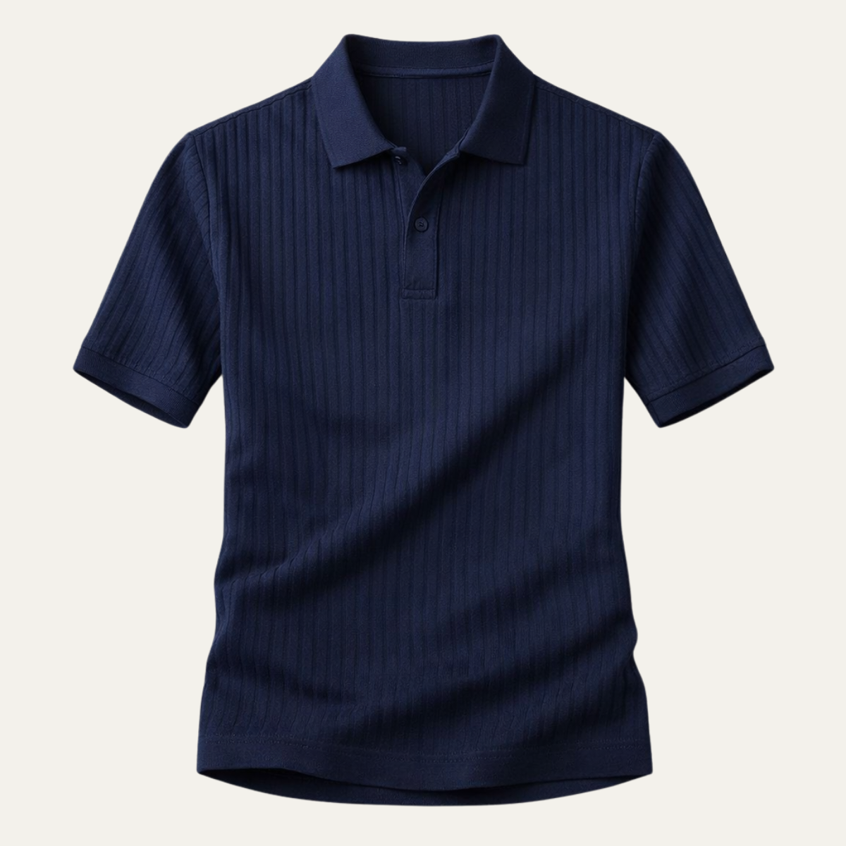 Men's Stretch Polo Shirt Ribbed Casual - Vonnera