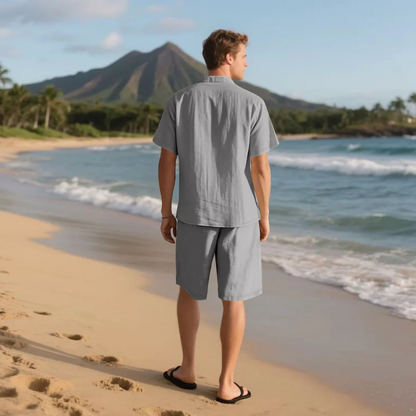 Kirkwood Men's Short Sleeve Shirt And Shorts Set Lightweight