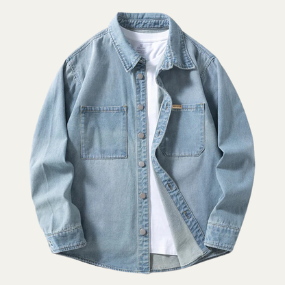 Mens Vintage Denim Smart Shirt - Vonnera