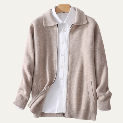 Men's Wool Cardigan Sweater Soft Knit