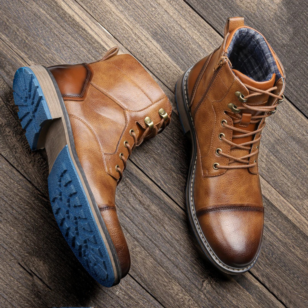 Men's Vintage Leather Ankle Boots