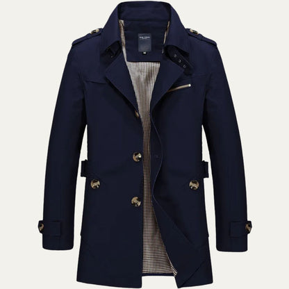 Mauro Icardi Men's Trench Coat Elegant Wool
