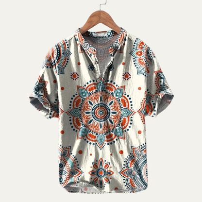 Men's Hawaiian Shirt Tropical Print Button Up