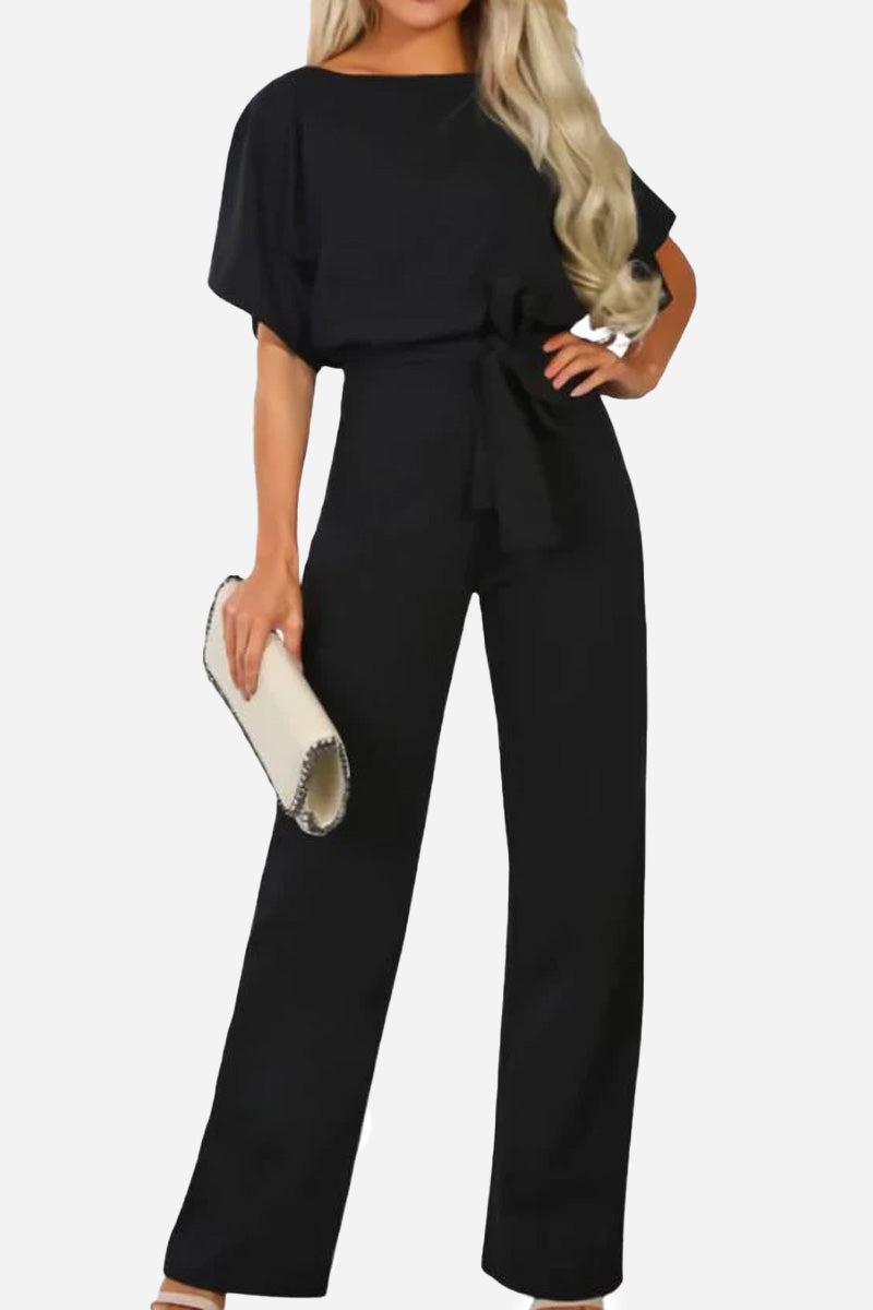 Stella Women's Wide Leg Jumpsuit Batwing Sleeves - Vonnera