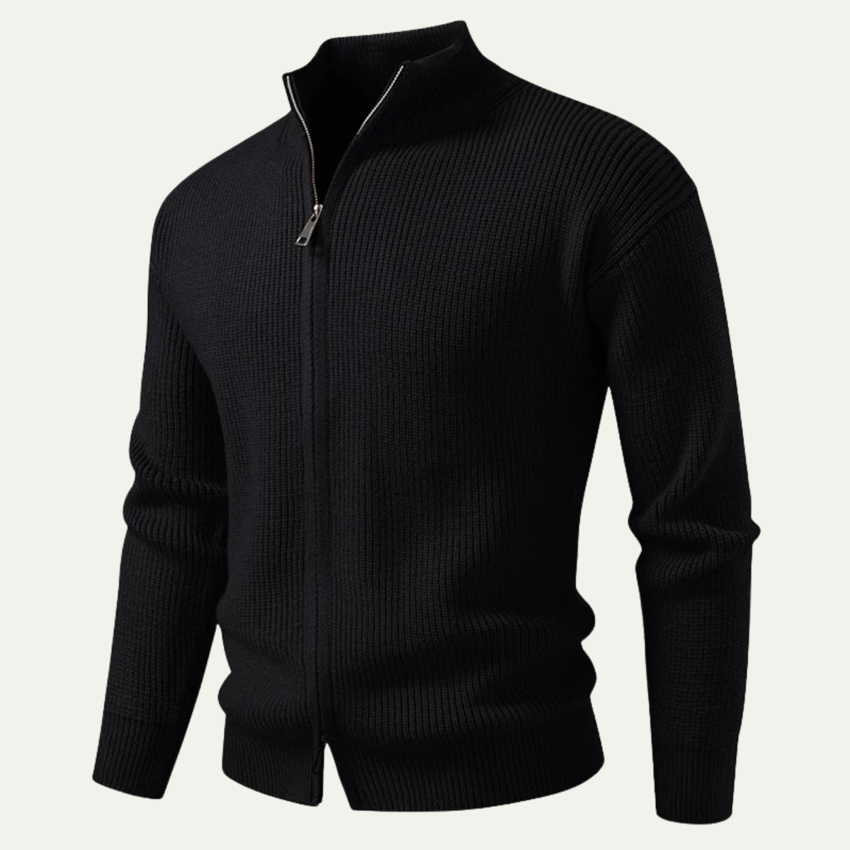 Men's Knit Zip Cardigan Sweater