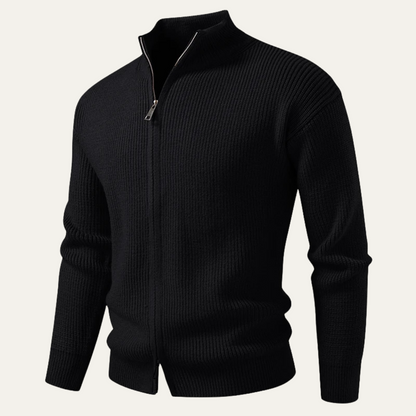 Men's Knit Zip Cardigan Sweater
