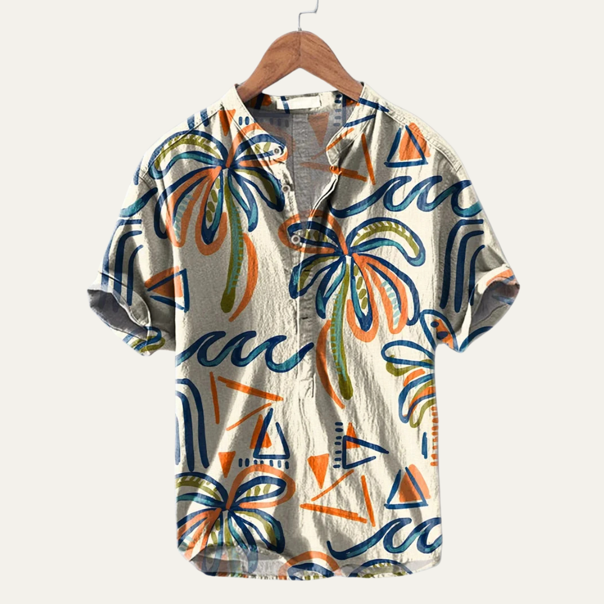 Men's Hawaiian Shirt Tropical Button Up Soft Cotton - Vonnera