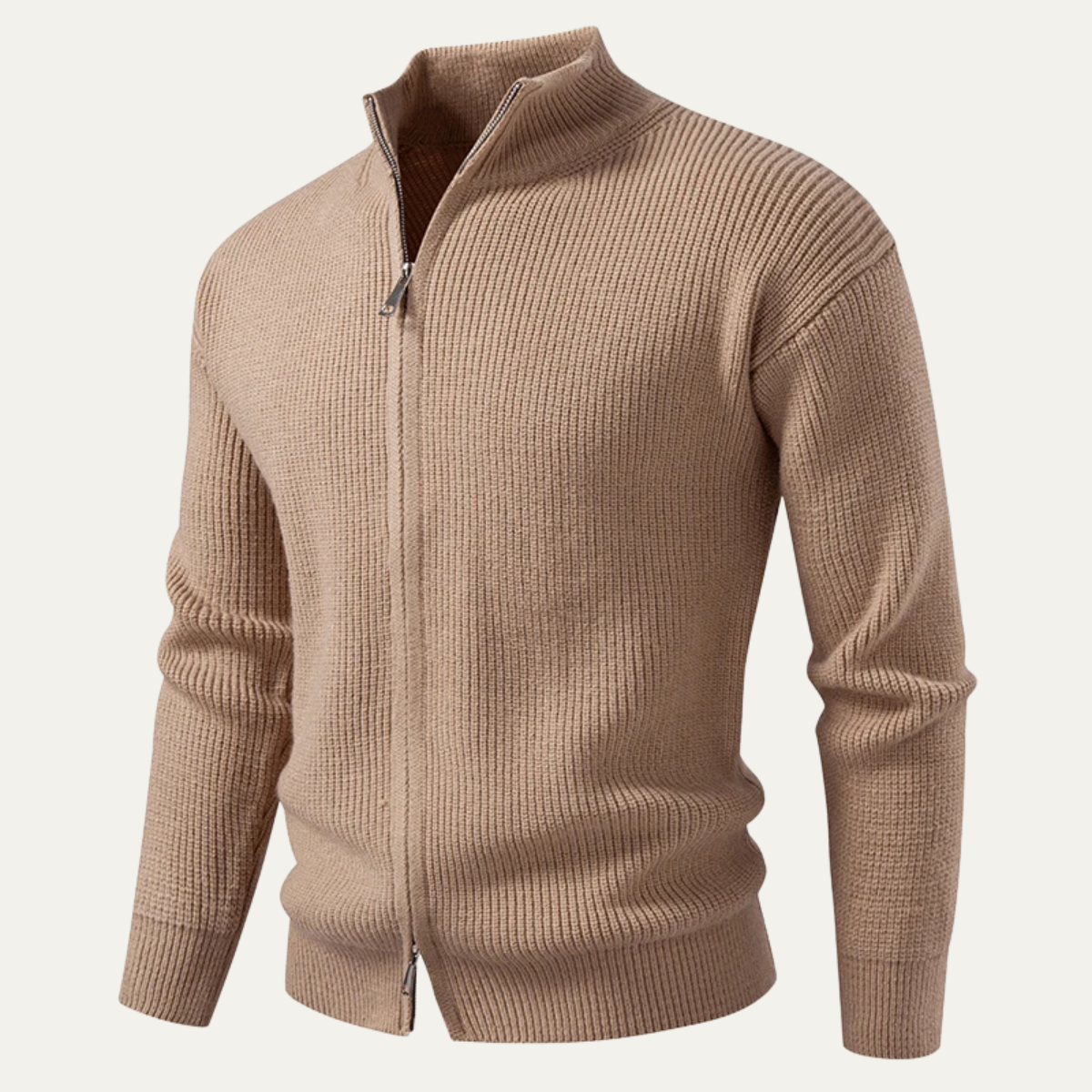 Men's Knit Zip Cardigan Sweater