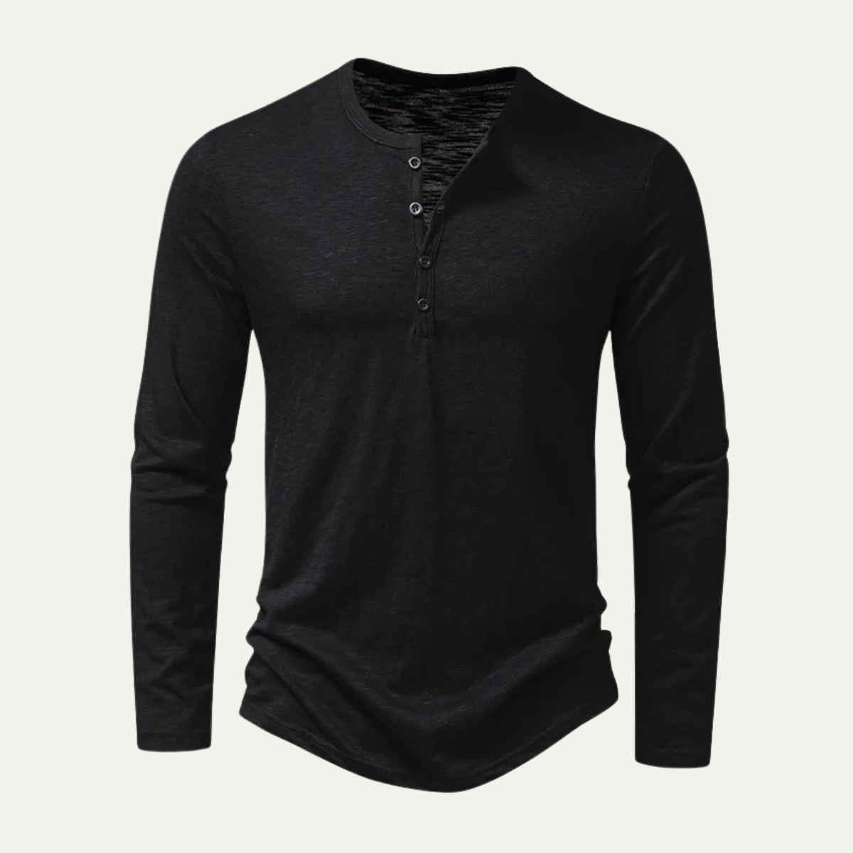 Men's Cotton Henley T-Shirt Casual Button Neck - Vonnera