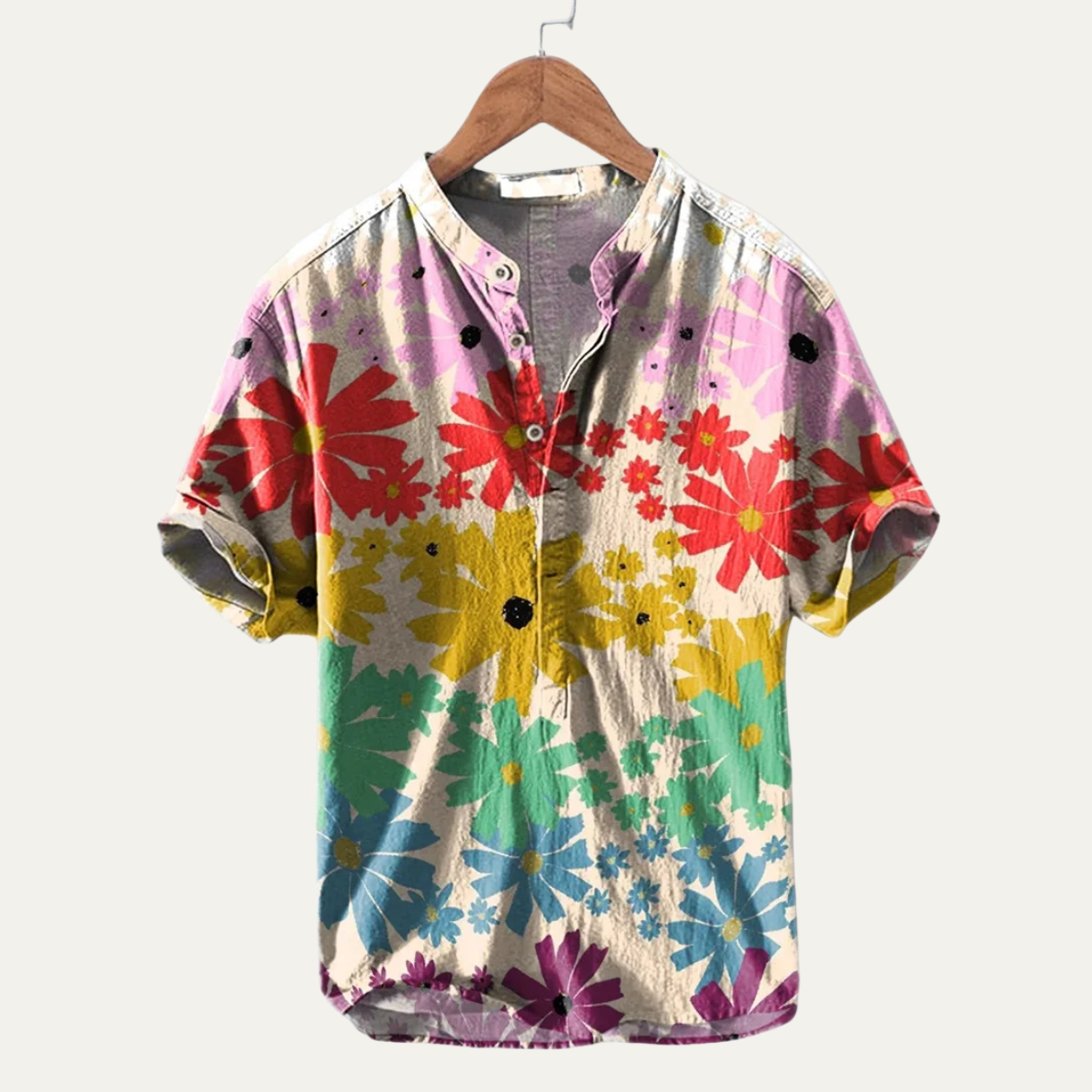 Men's Hawaiian Button Up Shirt Tropical Print