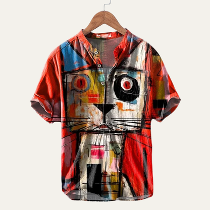 Men's Hawaiian Button Up Shirt Tropical Print