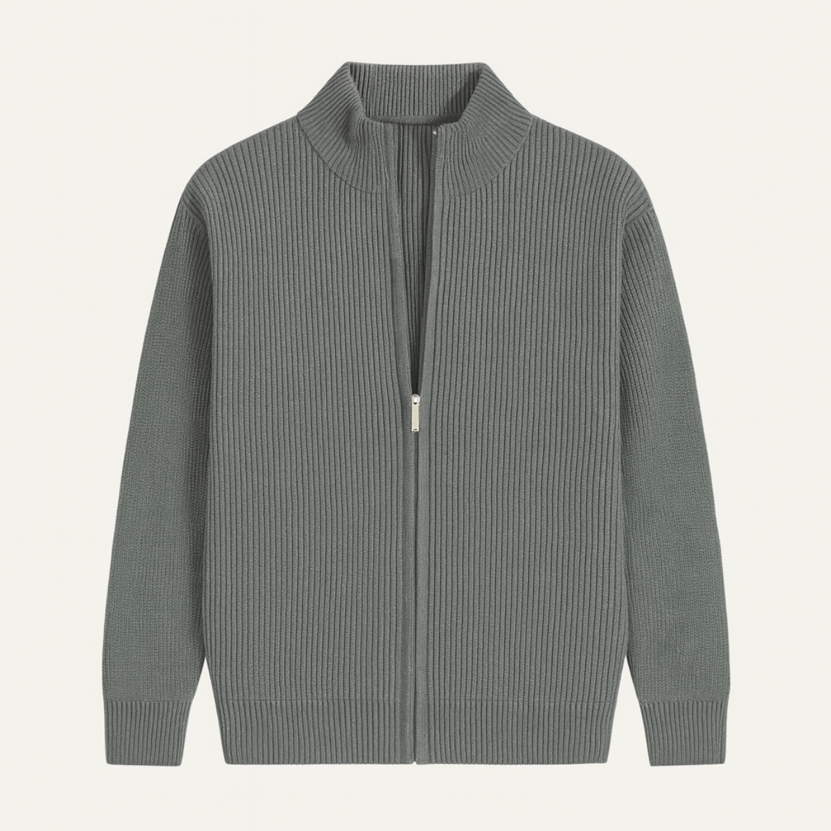 Men's Knit Zip Cardigan Sweater