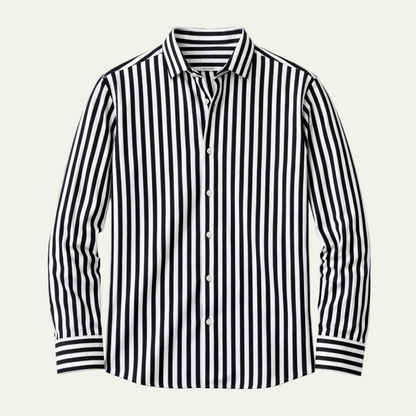 Men's Casual Button-Down Striped Shirt - Vonnera