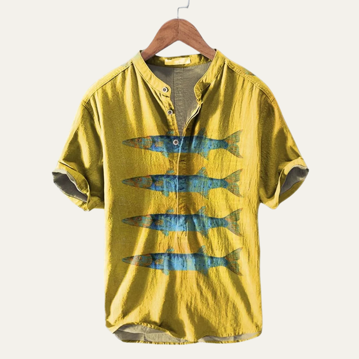 Men's Hawaiian Button Up Shirt Tropical Print