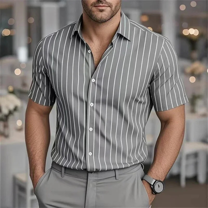 Men's Striped Breathable Summer Shirt