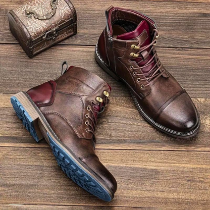 Men's Vintage Leather Ankle Boots