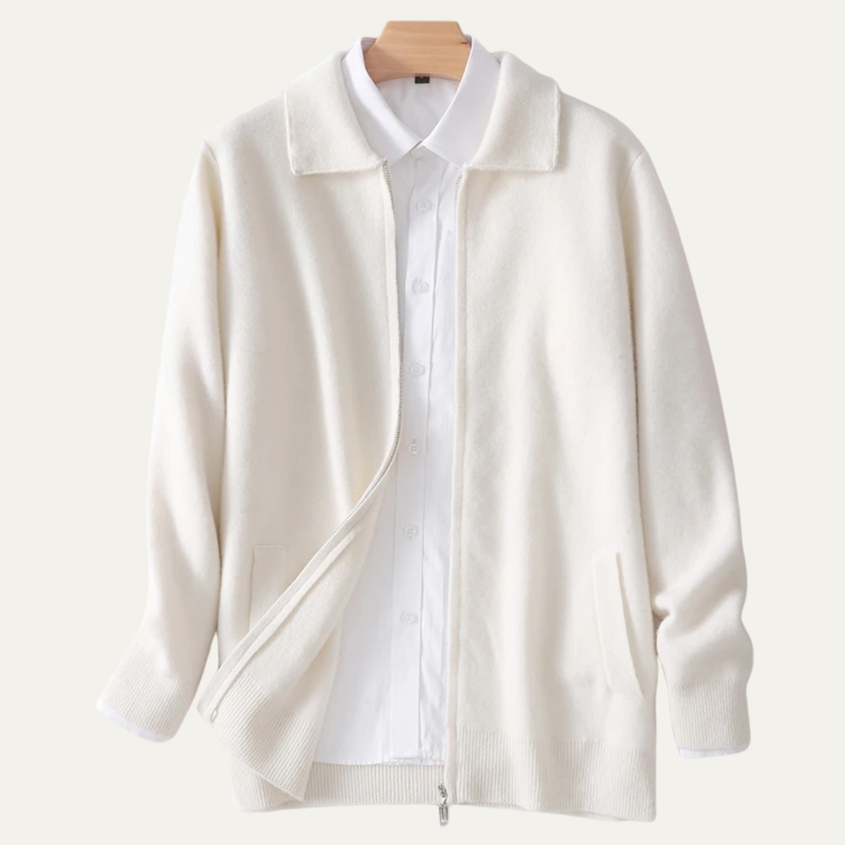 Men's Wool Cardigan Sweater Soft Knit