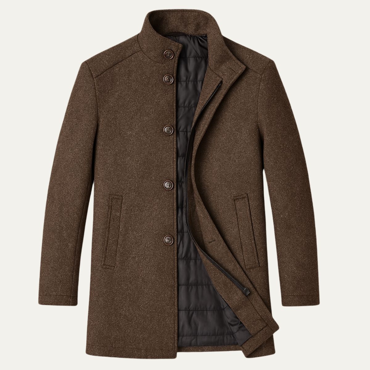 Men's Classic Wool Overcoat - Vonnera