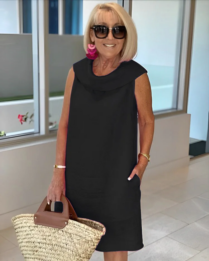 Women's Folded Collar Dress