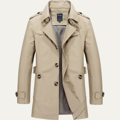 Mauro Icardi Men's Trench Coat Elegant Wool - Vonnera