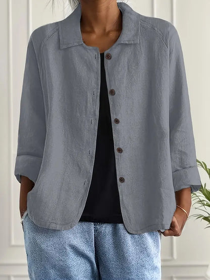 Women's Button-Front Casual Blouse