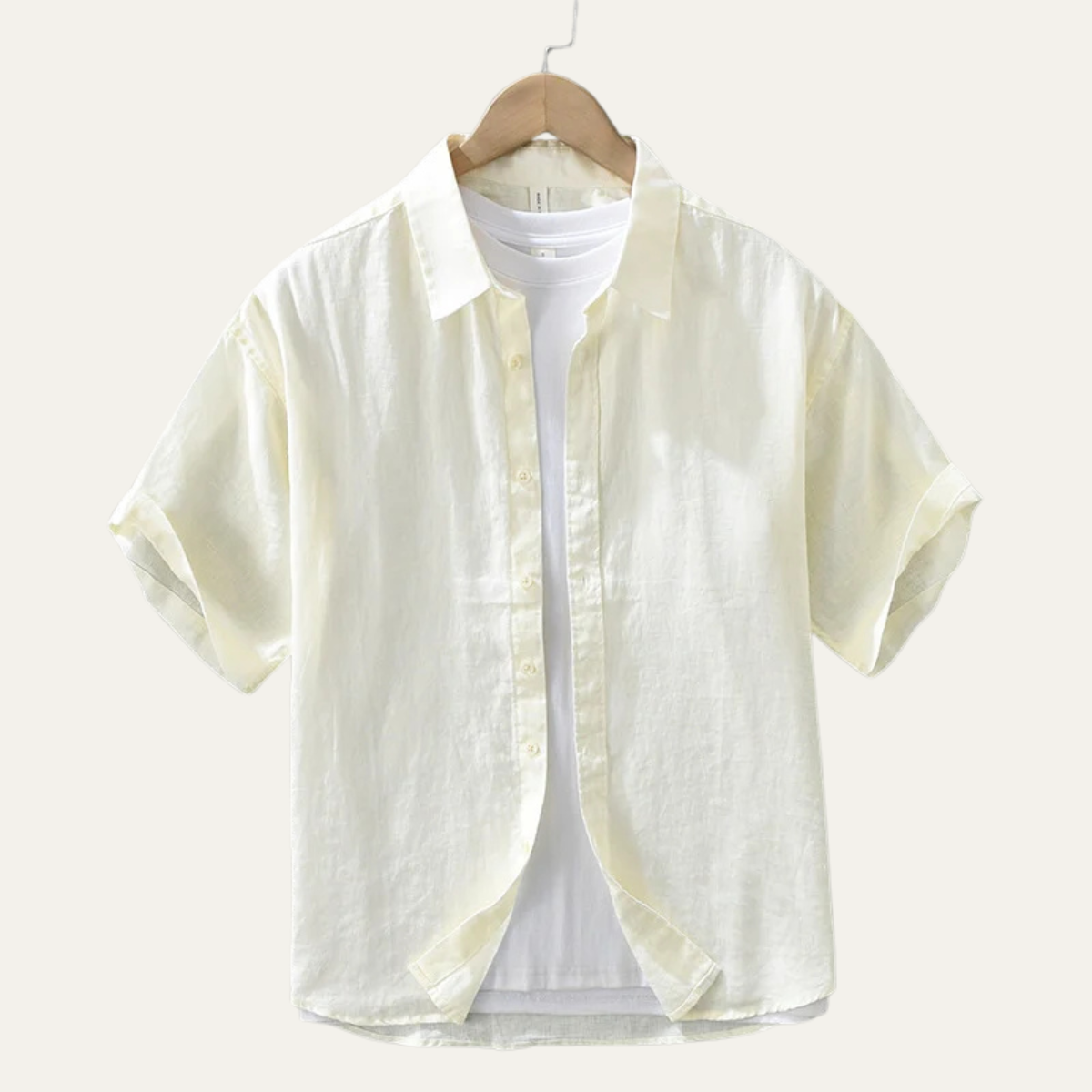 Men's Slim Fit Linen Shirt Breathable
